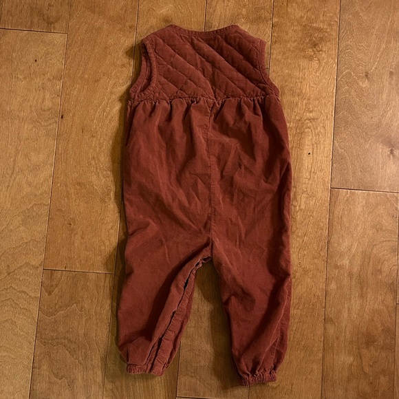 Old Navy rust color corduroy jumper overalls 18-24 months - Picture 5 of 5